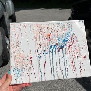 original water drip painting, canvas